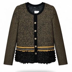 Acquamarine Italia Bouclé Textured Jacket Size 36 Italian / Small US NWT